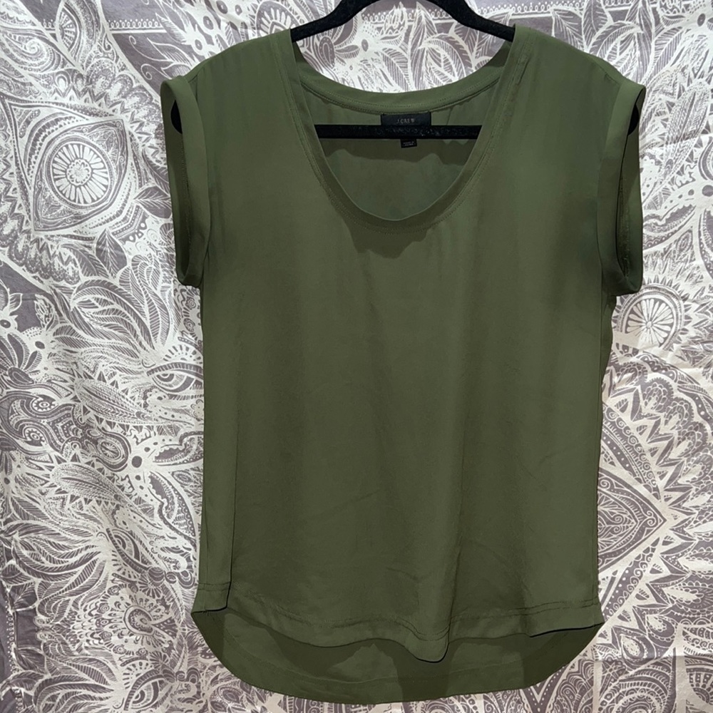 J. Crew Olive Green Blouse